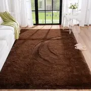 Rugs for Living Room Brown Fluffy Rug 4x6 Bedroom Rug Soft Rugs for Kids