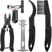 zolyet Bicycle Chain Tool Set with Bike Link Plier Cutter Chain Indicator Tool Chain Gear Cleaner Bike Chain Repa Tools Black