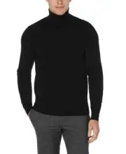 Vince Camuto Men's Cotton/Wool Blend Turtle Neck Sweater in Black Size L BNWT