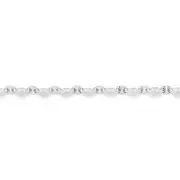 Silver 26cm Diamond Cut Link Anklet
