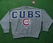 Mitchell & Ness Chicago Cubs Sweatshirt Women’s XL Gray Cooperstown Collection