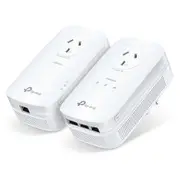 TP-Link TL-PA8033PKIT AV1300 Powerline Kit with AC Pass-Through - 1.3Gbps/300m - 1+3 GLAN [TL-PA8033P KIT]