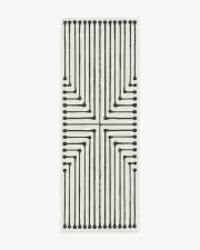 75' x 215' | Machine Washable Runner Rug | Kid & Pet Friendly | Indoor Rug | Inkdrop Black & Ivory Rug by Jonathan Adler | Ruggable