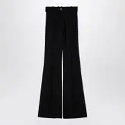 [Patou] Black Wool Blend Bell-bottom Trousers 36 FR Black