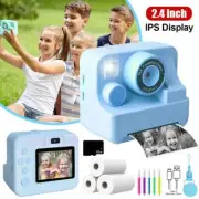 32GB Digital Camera 1080P Video Kids Instant Print CAM USB Rechargeable Blue