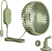 ycezw USB Fan For Car - 3-Speed Electric Fan For Car - Quiet And Powerful Blower, Adjustable Air Circulation For Truck RV Camping Automobile Home