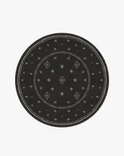 185' Round | Machine Washable Runner Rug | Kid & Pet Friendly | Indoor Rug | Alma Soft Black Flatwoven Rug | Ruggable