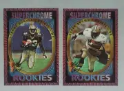 1993 Wild card Super Chrome Rookies DEREK BROWN / TYRONE HUGHES Saints RC