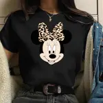 FOAO888現貨MINNIE MOUSE T-SHIRT卡通可愛老鼠印花圓領女生大尺碼寬鬆歐美風T恤女