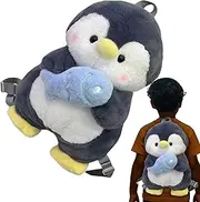 [Generic] Penguin Backpack For Women, Adjusted Straps Plush Little Penguin Shoulder Backpack, With Zipper Comfortable Little Children Bag For Outdoor Activities