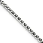 [JewelryWeb] 925 Sterling Silver Solid Polished Wheat Chain 1.25mm Lobster Claw Jewelry Gifts for Women - Length Options: 41 46 51 61
