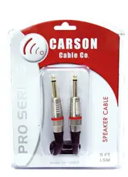 Carson Cable Co 5ft Pro Speaker Cable with Straight Diecast Jacks