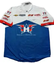 NEW Kevin Harvick FOLDS OF HONOR Military Vet Nascar Pit Crew Shirt Stewart Haas