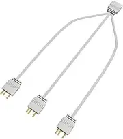 NonMiFyR ARGB Splitter Power Cable 5V 3Pin Male 33.5cm Extension Cable Adapter for Computer Desktop Fan Replacement, 1 to Three