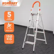 HORUSDY 5 Step Ladder Folding Aluminium Portable Multi Purpose Tool Non Slip