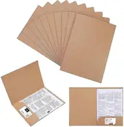 10 Pack Cardboard Folder With Flap A4 Kraft Paper Liners Insert File Folder