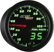 Black Green MaxTow 100 PSI Fuel Pressure Gauge