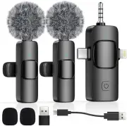 4 in 1 Wireless Lavalier Microphone for Ios, Andriod, Camera, PC - Noise Redu...