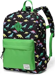 Preschool Backpack,Vaschy Little Kid Backpacks for Boys with Chest Strap Cute Dinosaur.