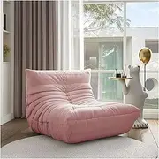 Sofa Chairs Fireside Chair Floor High Rebound Sponge Bean Bag Sofa Compressible Lounge Chair Meditation for Home and Office (Pink)
