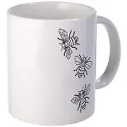 11oz mug Honey Bees - Printed Ceramic Coffee Tea Cup Gift