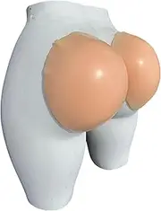 [BIMEI] 2PS Self-adhesive can be reused silicone padded Women Butt Hip Up Padded Enhancer Push Up Hip (Beige, One Size)
