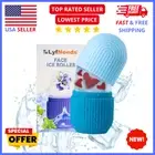 Ice Roller for Face: Silicone Ice Mold for De-Puffing & Facial Massage (BLUE)