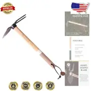 Effortless Gardening with Daisy Garden Hoe - Heavy-Duty Steel Head & Wood Handle