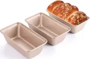 HONGBAKE Mini Loaf Pan For Baking Bread, Nonstick Small Banana Bread Tins Set Of