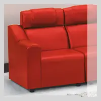 在飛比找多瓦娜家居優惠-L型乳膠皮沙發右扶手椅(坐下)紅色 24239802014