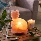 Purrfect Cat Himalayan Salt Lamp – Real Pink Salt 6-10 LB with Dimmer