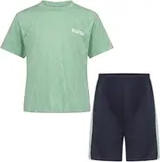 [Riismen] Kids Boys Quick Dry Short Sleeve Tshirts With Sport Shorts Piece Activewear Set Summer Outfits