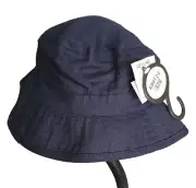 BNWT Infant Boys Girls Navy Blue Kmart Sz 1 to 3 Years Cotton Bucket Hat