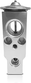 Jewkot 1 PC Car A/C Expansion Valve, Metallic Anti-Wear Steam Engine Air Conditioning Valve, Universal Car Air Conditioning Parts, for Most Cars Sedans SUVs (Silver)
