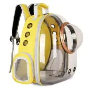 Carrying Travel Bag Breathable Space Capsule Transparent Pet Carrier Bag Yellow