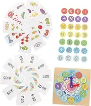 ERINGOGO 1 Set Educational Clock Shape Cognitive Learning Puzzle for Interactive Recognition Board Present for Early Learning and Parent Interaction