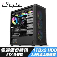 在飛比找momo購物網優惠-【iStyle】雲端備份 ATX 電腦機殼+1TBx2 HD