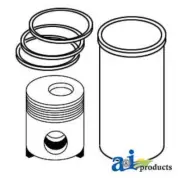Compatible With John Deere PISTON LINER KIT PLK163 500B (SN 280000 EARLY POWER