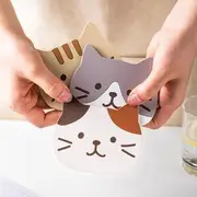 Silicone Cat Coaster Mixed Color (Set of 3) - One Size