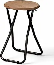 J-Kitchens (6 Pieces) Folding Stool Chair, Brown, Chair