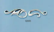 Clasp -- Hook & Eye -- Sterling Silver 925 -- Jewelry Components