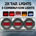 2x LED TAIL LIGHTS 3 COMBINATION SUIT TRAILER TRUCK CANOPY CARAVAN UTE TRAY
