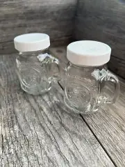 New (2) golden harvest mason jar Salt And Pepper Shakers with handles
