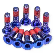 10x Kawasaki ZX12C 2002-2005 Blue Titanium Front Disc Rotor Bolts Threadlock