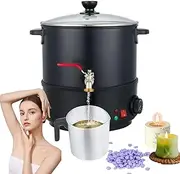 Professional 10L Wax Warmer for Salon - 1100W Electric Melting Pot with Temperature Control (30-100°C) & Indicator Light - Dual Use for Hair Removal and Candle Making