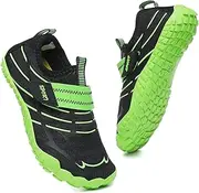[PiDaGlobal] Children's Water Shoes, Beach Shoes, Boys and Girls, Swimming Shoes, Bathing Shoes, Quick-Drying Aqua Shoes, Lightweight, Non-Slip Barefoot Sports Shoes, Green, 34 EU