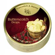 Cavendish and Harvey Butterscotch Drops Candy Tin 200g x 10 Units