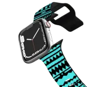 Apple Watch Series 1-3 (38mm) Impact Band Turquoise Black Modern Aztec
