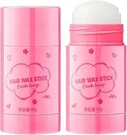 Hair Wax Stick - Long Lasting Styling Wax Stick Hair - Non-greasy Hair Wax Stick Womens for Flyaways - Hair Feel Stick Fly away Hair Tamer Stick for Strong Hold - Hair Finishing Bangs Stereotype(Pink)