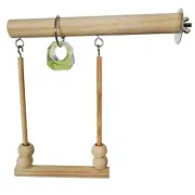 Bird Wooden Perch for Small Birds Natural Parrot Swing Chew Toy